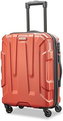Centric Hardside Expandable Luggage with Spinner Wheels, Teal, Checked-Medium 24-Inch