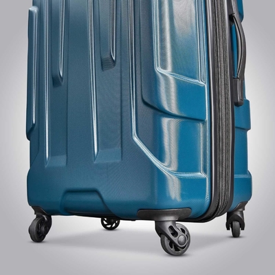 Centric Hardside Expandable Luggage with Spinner Wheels, Teal, Checked-Medium 24-Inch