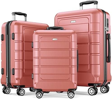 Luggage Sets Expandable PC+ABS Durable Suitcase Double Wheels TSA Lock 3pcs Red Wine