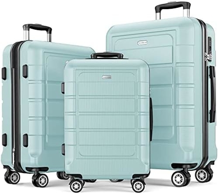 Luggage Sets Expandable PC+ABS Durable Suitcase Double Wheels TSA Lock 3pcs Red Wine