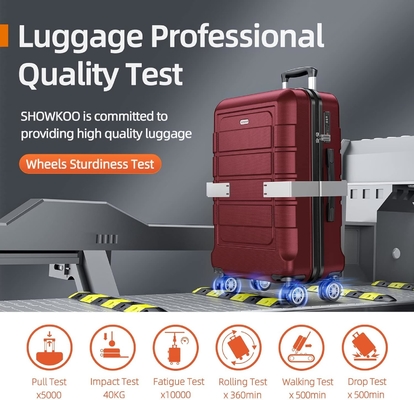 Luggage Sets Expandable PC+ABS Durable Suitcase Double Wheels TSA Lock 3pcs Red Wine