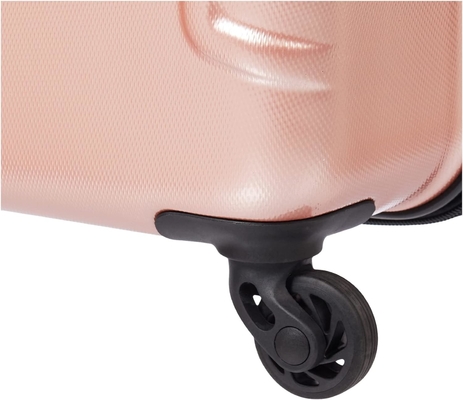 Moonlight Hardside Expandable Luggage with Spinner Wheels, Rose Gold, Checked-Medium 24-Inch