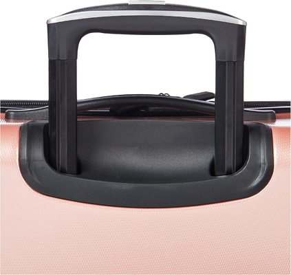Moonlight Hardside Expandable Luggage with Spinner Wheels, Rose Gold, Checked-Medium 24-Inch
