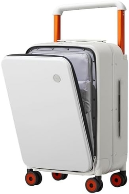 Luggage Wide Handle Luxury Design Rolling Travel Suitcase PC Hardside with Aluminum Frame Hollow Spinner Wheels,