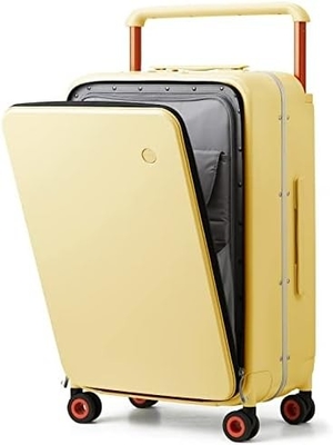 Luggage Wide Handle Luxury Design Rolling Travel Suitcase PC Hardside with Aluminum Frame Hollow Spinner Wheels,