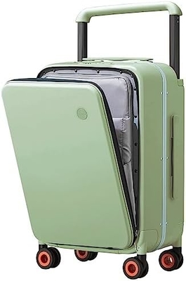 Luggage Wide Handle Luxury Design Rolling Travel Suitcase PC Hardside with Aluminum Frame Hollow Spinner Wheels,