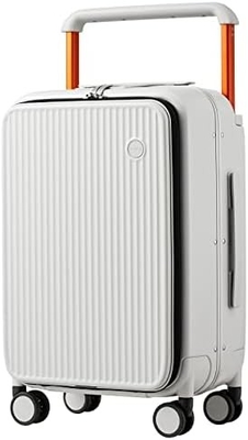 Luggage Wide Handle Luxury Design Rolling Travel Suitcase PC Hardside with Aluminum Frame Hollow Spinner Wheels,