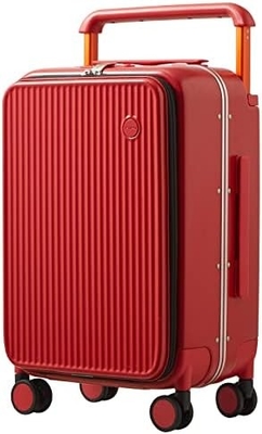 Luggage Wide Handle Luxury Design Rolling Travel Suitcase PC Hardside with Aluminum Frame Hollow Spinner Wheels,