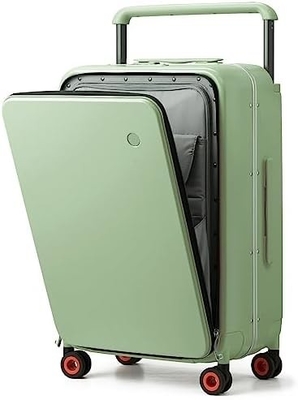 Luggage Wide Handle Luxury Design Rolling Travel Suitcase PC Hardside with Aluminum Frame Hollow Spinner Wheels,