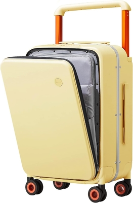 Luggage Wide Handle Luxury Design Rolling Travel Suitcase PC Hardside with Aluminum Frame Hollow Spinner Wheels,