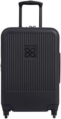 Durable suitcase with anti crush exterior mesh compression panel and compression strap designed for hassle free travel