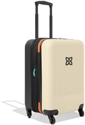 Durable suitcase with anti crush exterior mesh compression panel and compression strap designed for hassle free travel
