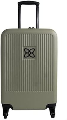 Durable suitcase with anti crush exterior mesh compression panel and compression strap designed for hassle free travel