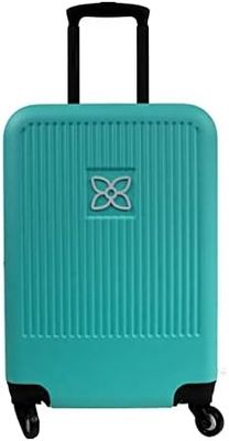 Durable suitcase with anti crush exterior mesh compression panel and compression strap designed for hassle free travel