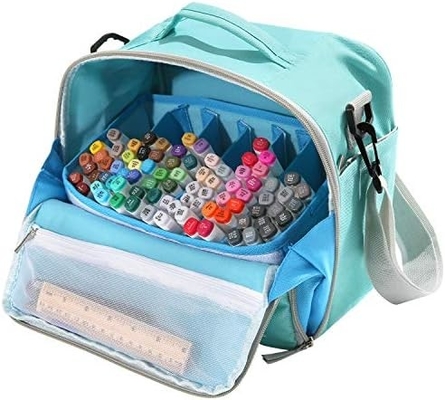 Storage Tote Bag for Marker Pens Brush Pen Coloring Pencils Books Art and Crafts Supplies Tools Cosmetics, Up to 130 Pen