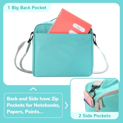 Storage Tote Bag for Marker Pens Brush Pen Coloring Pencils Books Art and Crafts Supplies Tools Cosmetics, Up to 130 Pen