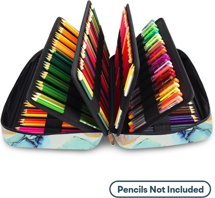 300 Slots Color Pencil Case - Pen Case Organizer with Handy Wrap &amp; Zipper, Multilayer Holder for Prismacolor Colored Pen