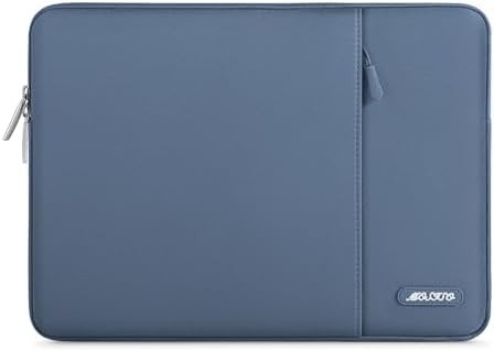 Laptop Sleeve Bag Compatible with MacBook Air 13 M3 A3113 M2 /Pro 13 M2 M1 ,Polyester Vertical Case with Pocket, Gray