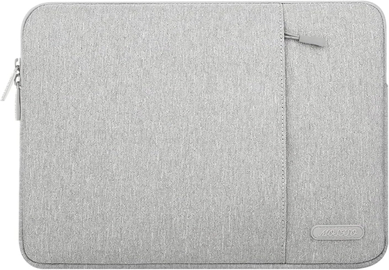 Laptop Sleeve Bag Compatible with MacBook Air 13 M3 A3113 M2 /Pro 13 M2 M1 ,Polyester Vertical Case with Pocket, Gray