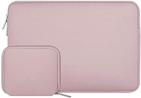 Laptop Sleeve Compatible with MacBook Air/Pro, 13-13.3 inch Notebook, Neoprene Bag with Small Case, Apricot