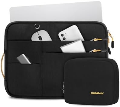 Suitable for,MacBook Pro 13-14 inch, recycled PET laptop carrying case with handle and accessory pocket