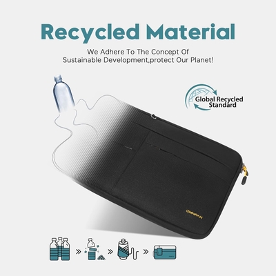 Suitable for,MacBook Pro 13-14 inch, recycled PET laptop carrying case with handle and accessory pocket