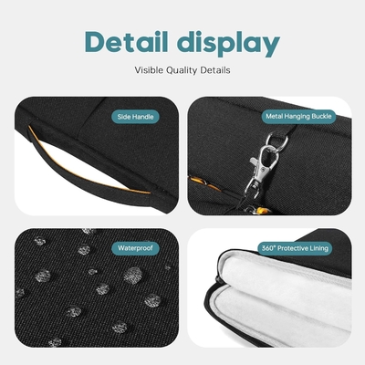 Suitable for,MacBook Pro 13-14 inch, recycled PET laptop carrying case with handle and accessory pocket