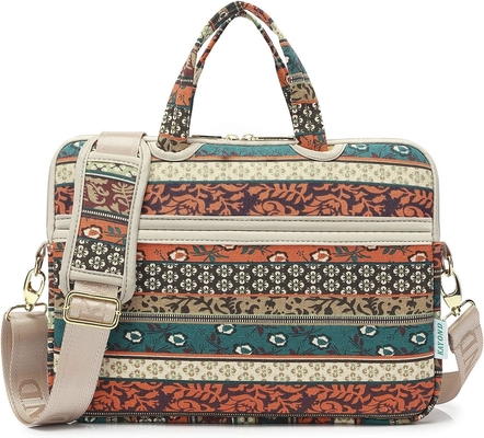 Red Bohemia Patten Waterproof Laptop Shoulder Messenger Bag Case Sleeve for 12 Inch 13.3 Inch Laptop