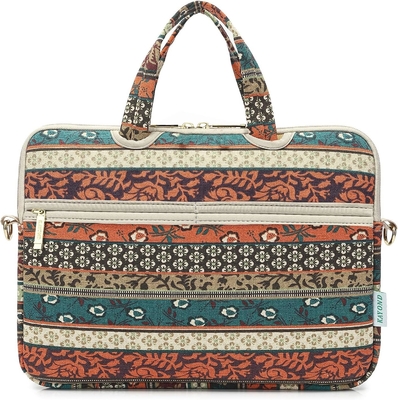 Red Bohemia Patten Waterproof Laptop Shoulder Messenger Bag Case Sleeve for 12 Inch 13.3 Inch Laptop