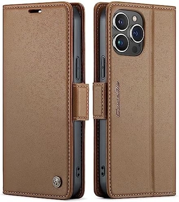 QLTYPRI Wallet Cover for iPhone 13/14, [RFID-blocking] credit card slot holder for shock-proof protection of phone case