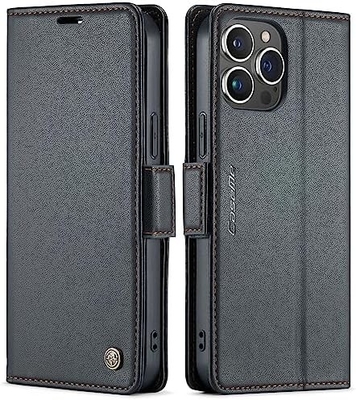 QLTYPRI Wallet Cover for iPhone 13/14, [RFID-blocking] credit card slot holder for shock-proof protection of phone case