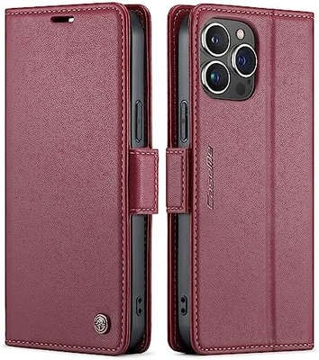 QLTYPRI Wallet Cover for iPhone 13/14, [RFID-blocking] credit card slot holder for shock-proof protection of phone case