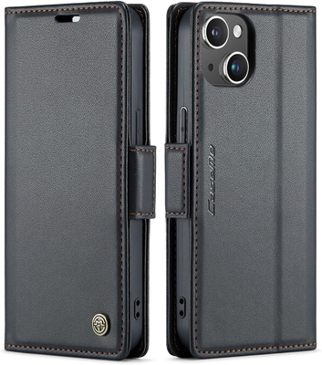 QLTYPRI Wallet Cover for iPhone 13/14, [RFID-blocking] credit card slot holder for shock-proof protection of phone case
