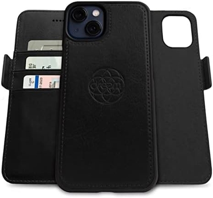 iPhone 13 Wallet case / 2-in-1 shock case and detachable vegan leather set, MagSafe compatible, RFID-protected