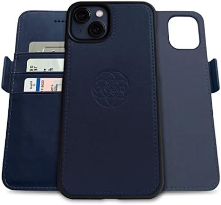 iPhone 13 Wallet case / 2-in-1 shock case and detachable vegan leather set, MagSafe compatible, RFID-protected