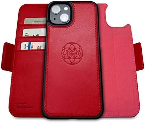 iPhone 13 Wallet case / 2-in-1 shock case and detachable vegan leather set, MagSafe compatible, RFID-protected