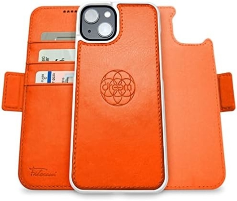 iPhone 13 Wallet case / 2-in-1 shock case and detachable vegan leather set, MagSafe compatible, RFID-protected