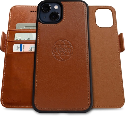 iPhone 13 Wallet case / 2-in-1 shock case and detachable vegan leather set, MagSafe compatible, RFID-protected