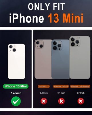 Leather wallet folding case Magnetic seal RFID blocking card slot holder Fully protected case compatible with iPhone 13