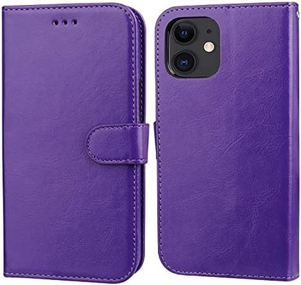 Compatible with iPhone 12/Pro wallet case with card holder PU leather stand shock-proof wrist strap clamshell 6.1-inch