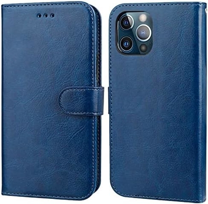 Compatible with iPhone 12/Pro wallet case with card holder PU leather stand shock-proof wrist strap clamshell 6.1-inch