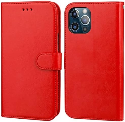 Compatible with iPhone 12/Pro wallet case with card holder PU leather stand shock-proof wrist strap clamshell 6.1-inch