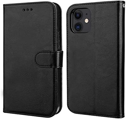 Compatible with iPhone 12/Pro wallet case with card holder PU leather stand shock-proof wrist strap clamshell 6.1-inch