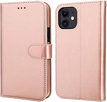 Compatible with iPhone 12/Pro wallet case with card holder PU leather stand shock-proof wrist strap clamshell 6.1-inch