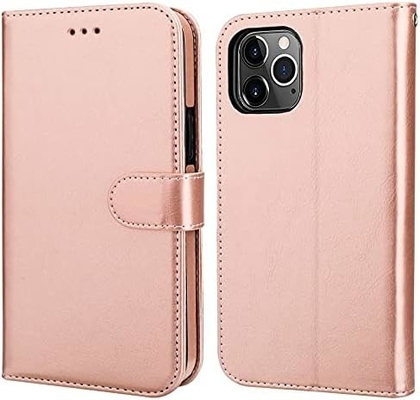 Compatible with iPhone 12/Pro wallet case with card holder PU leather stand shock-proof wrist strap clamshell 6.1-inch