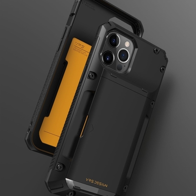 For iPhone 12 Pro Max with [4 cards]Premium solid credit card slot wallet for iPhone 12 Pro Max 6.7-inch