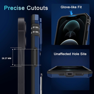 iPhone 12 Pro Max with Slide Camera Cover+Screen Protector(1 Pack),Rotated Ring Kickstand Military Grade Shockproof