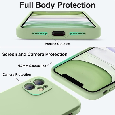 Compatible with iPhone 11 Case, Upgraded Liquid Silicone with [Square Edges]  [Soft Anti-Scratch Microfiber Lining]