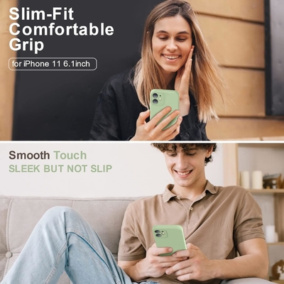 Compatible with iPhone 11 Case, Upgraded Liquid Silicone with [Square Edges]  [Soft Anti-Scratch Microfiber Lining]