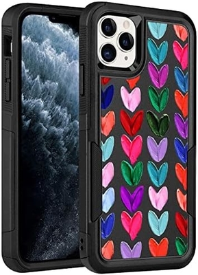 [5 in 1 for iphone 15 Plus Case,with 2 Pack Screen Protector + 2 Pack Camera Lens Protector,Heavy-Duty Tough Rugged